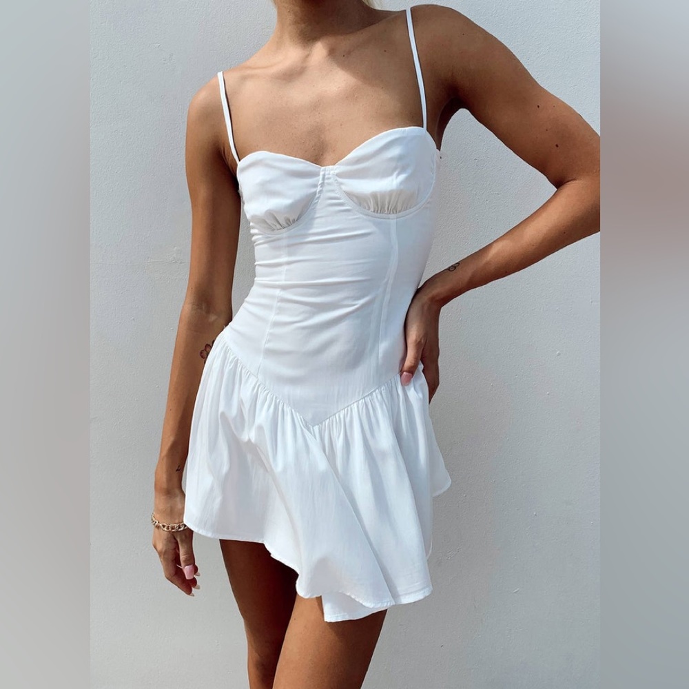 Princess Polly Camille Mini Dress White size 2